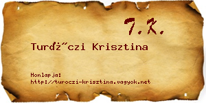 Turóczi Krisztina névjegykártya
