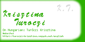 krisztina turoczi business card